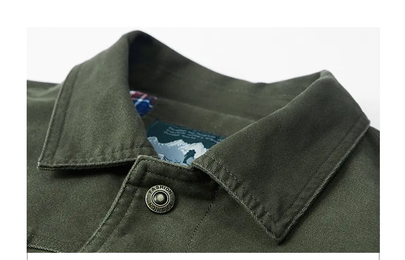 Funki Buys | Jackets | Men's Military Warm Zip Up Cotton Jacket