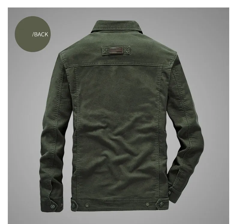 Funki Buys | Jackets | Men's Military Warm Zip Up Cotton Jacket