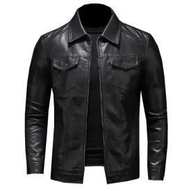 Funki Buys | Jackets | Men's Slim Fit Faux Leather Jacket