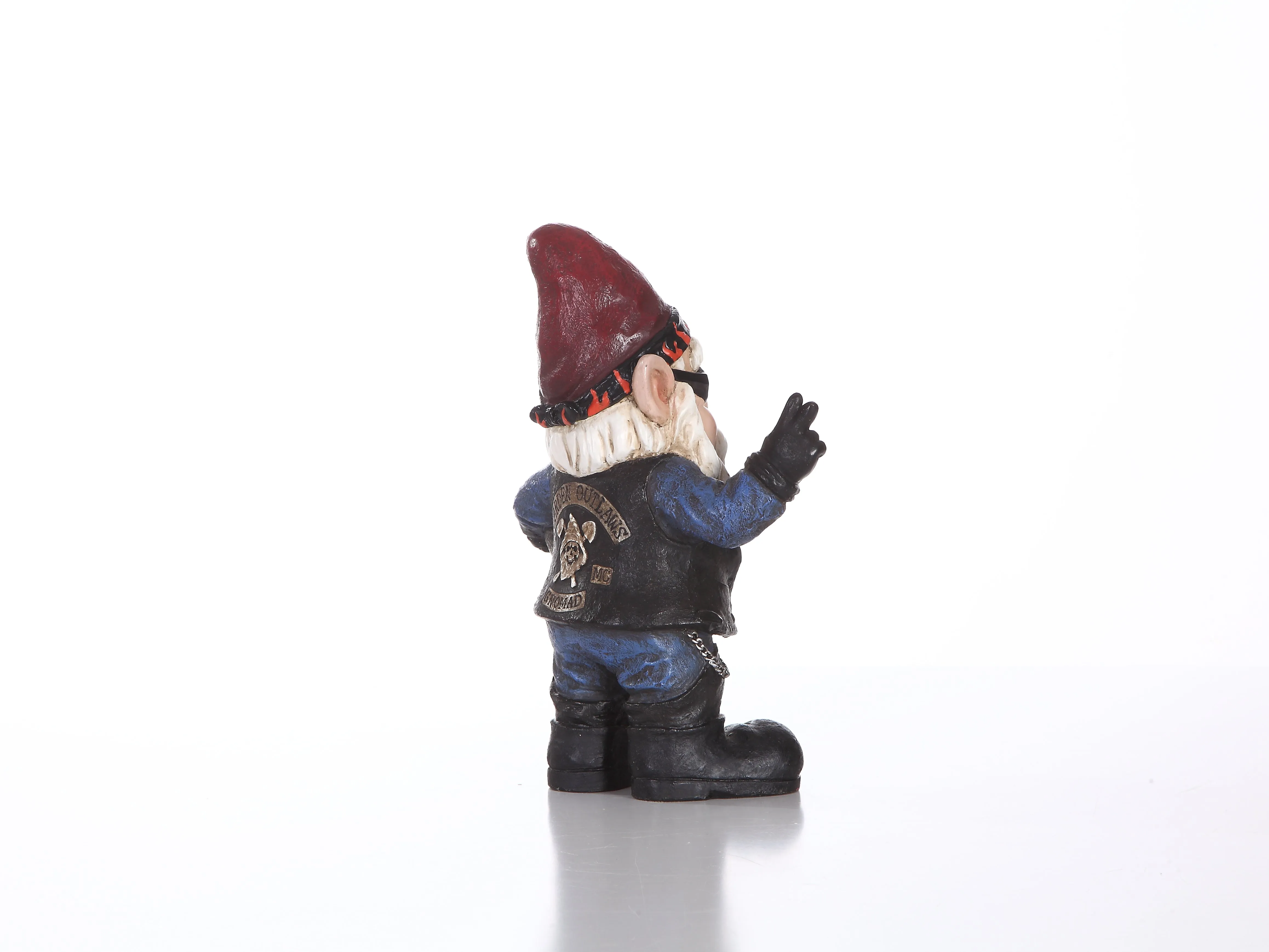 Gangsta Biker Gnome- Handmade Statue