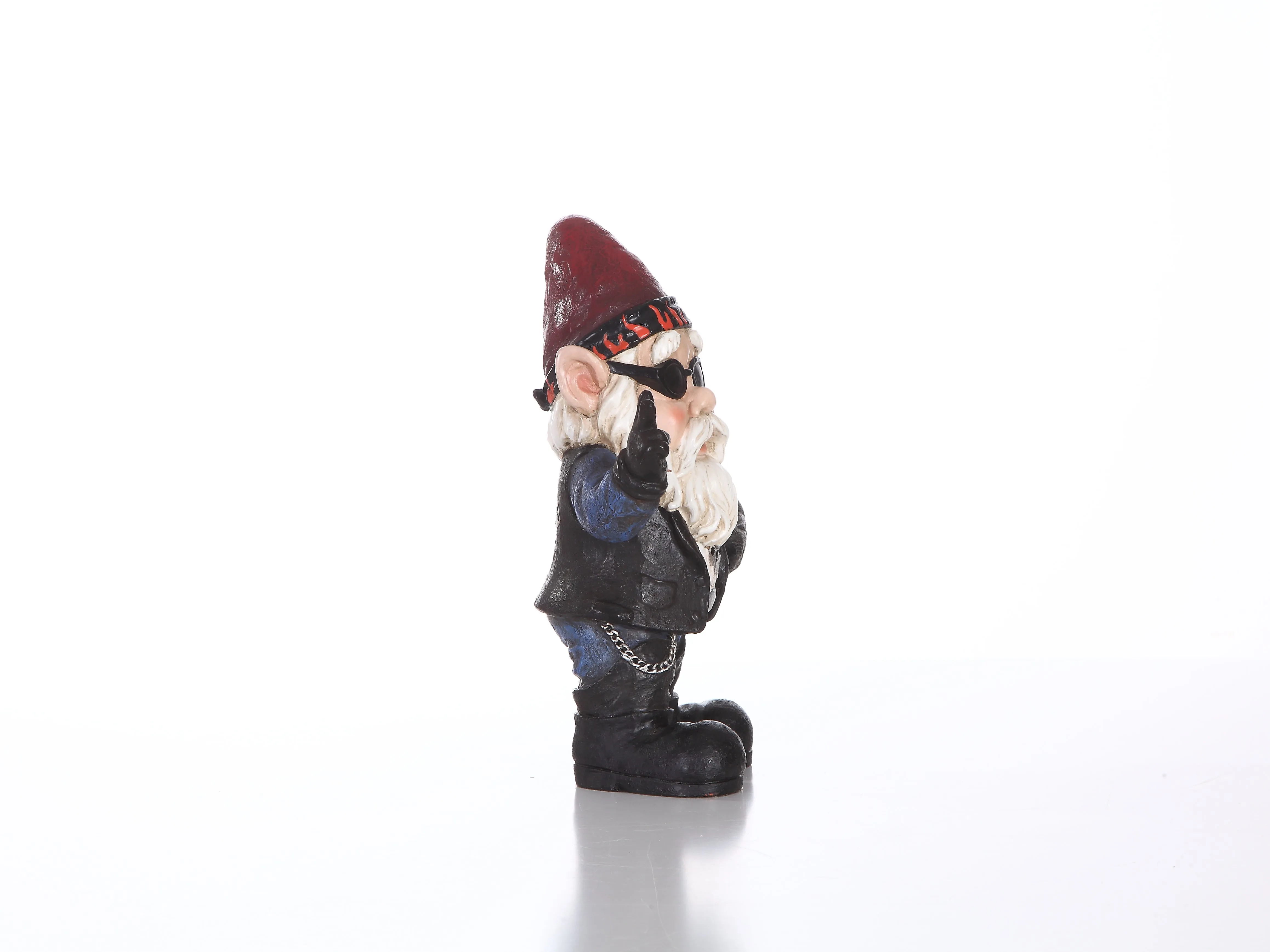 Gangsta Biker Gnome- Handmade Statue