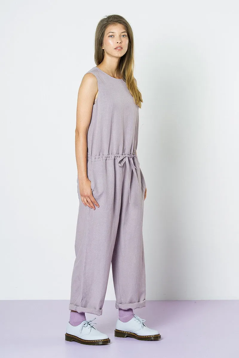 Georgia Linen Overalls - Mauve