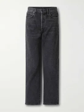 High rise straight-leg organic jeans