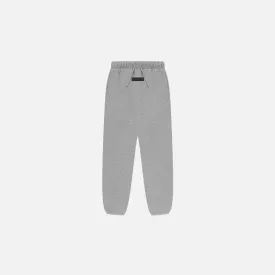 KIDS ESSENTIAL SWEATPANTS - DARK HEATHER OATMEAL