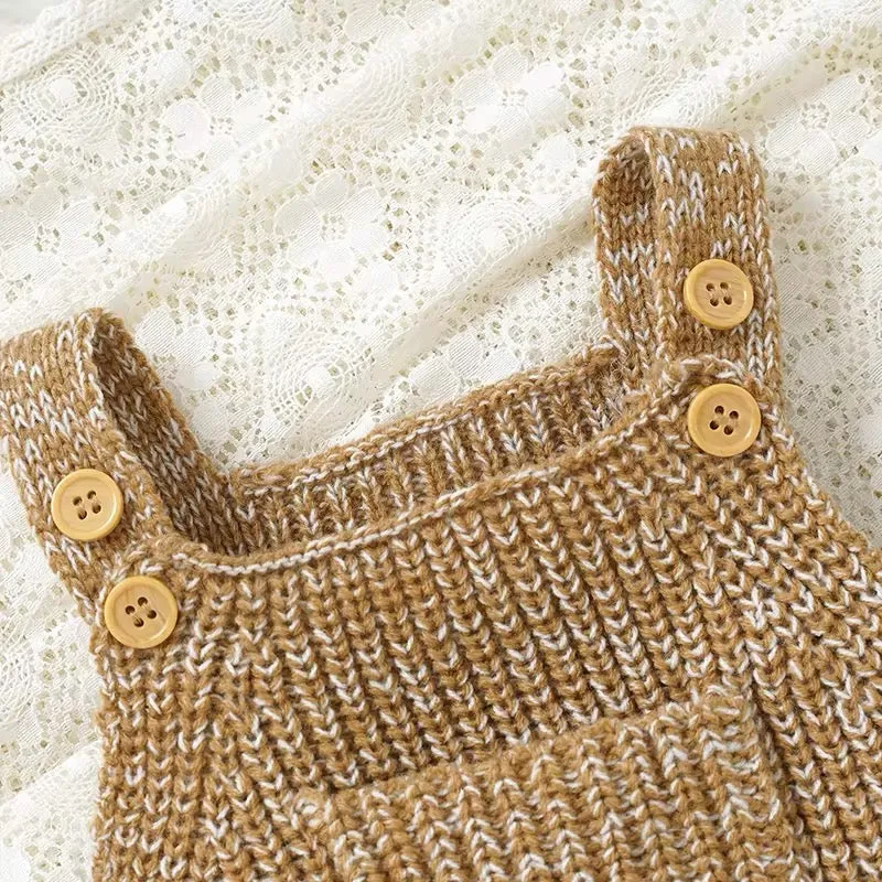 Knit Textured Overalls