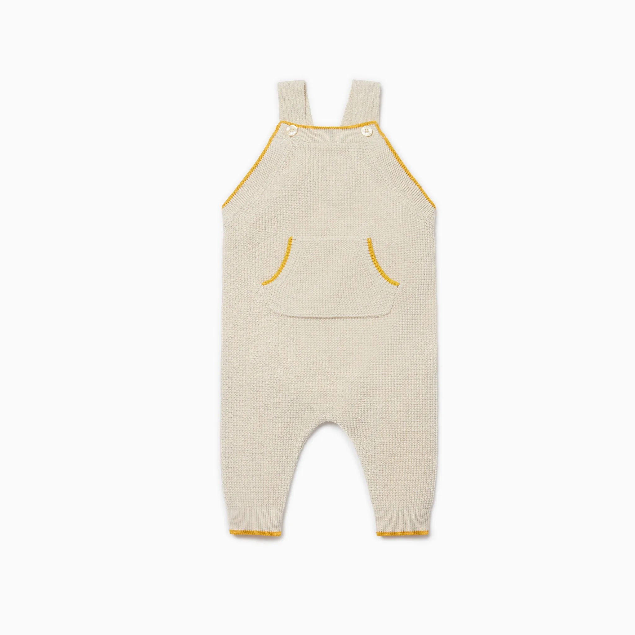 Knitted Pocket Overalls & Bodysuit Outfit