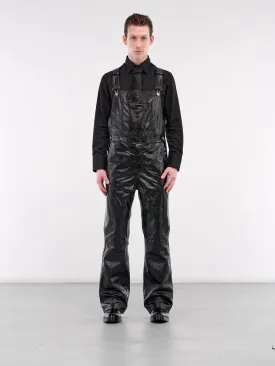 Lamb Leather Overalls (OV02L-LE10-BLACK-PATENT)