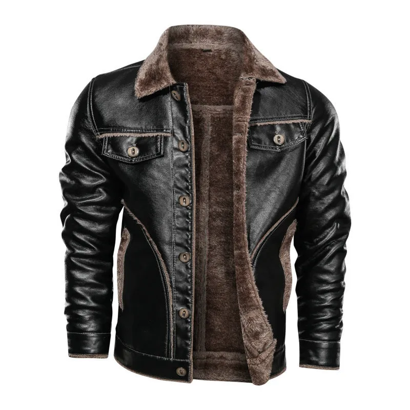 leather jacket for mens-Casual Leather jacket for mens-biker Lightweight Leather jacket