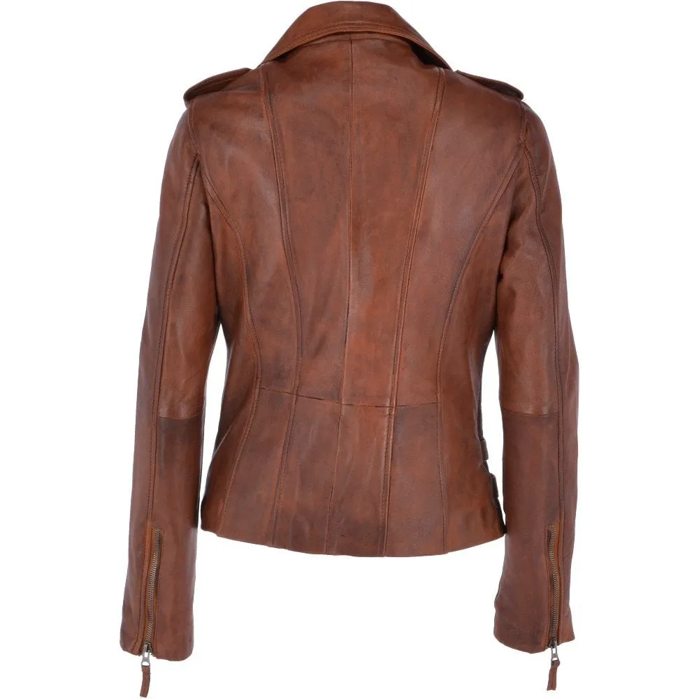 Leather Jacket Women Attractive Biker Fashion Wear