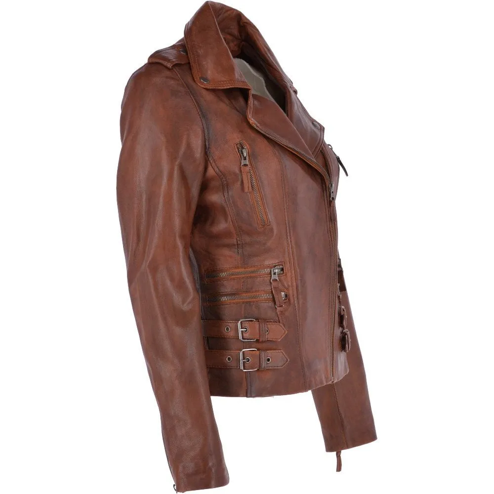 Leather Jacket Women Attractive Biker Fashion Wear