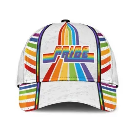 Lgbt All Over Print Baseball Cap Hat, Lgbt Cap For Ally Support