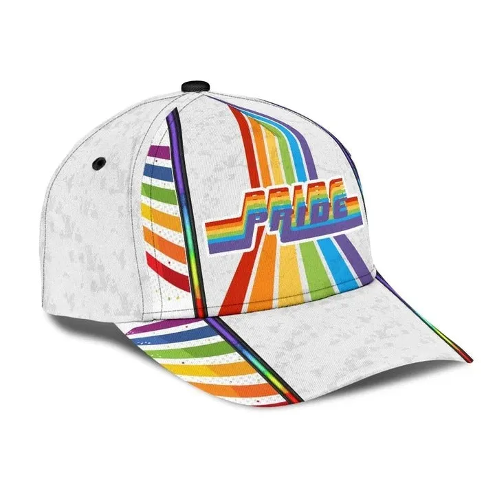 Lgbt All Over Print Baseball Cap Hat, Lgbt Cap For Ally Support