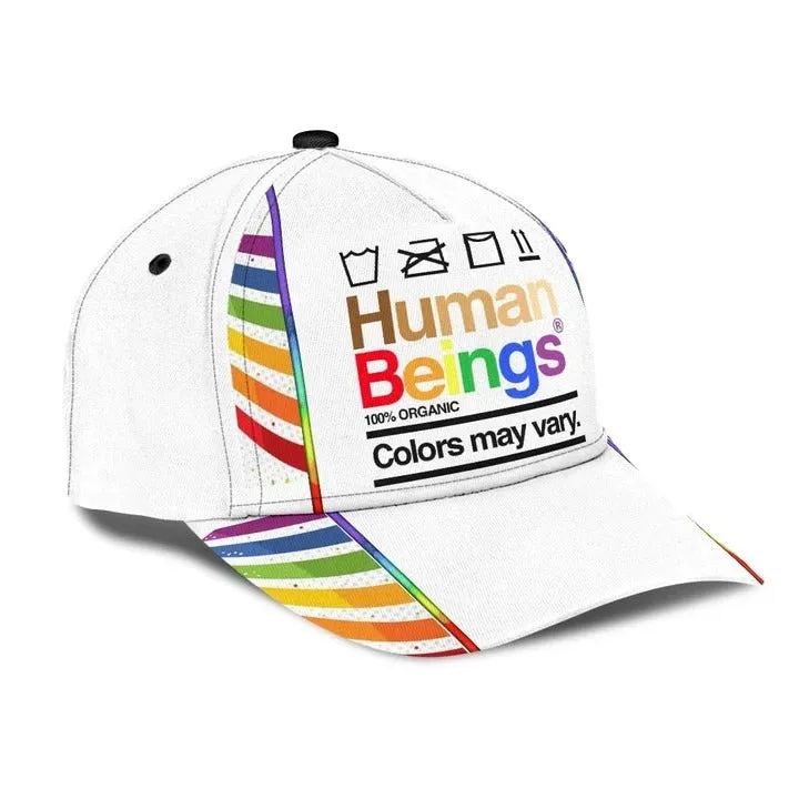 Lgbt All Over Print Baseball Cap Hat, Lgbt Cap For Ally Support