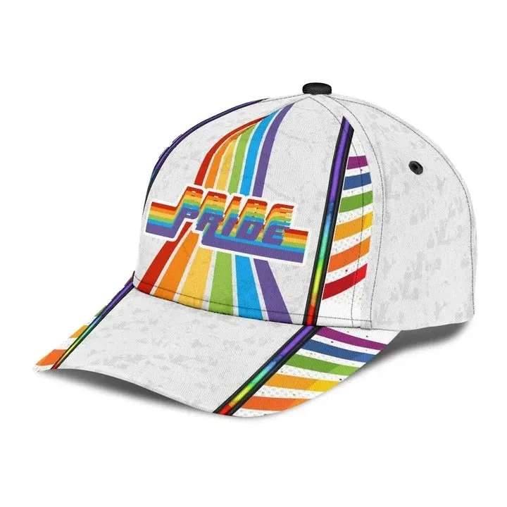 Lgbt All Over Print Baseball Cap Hat, Lgbt Cap For Ally Support