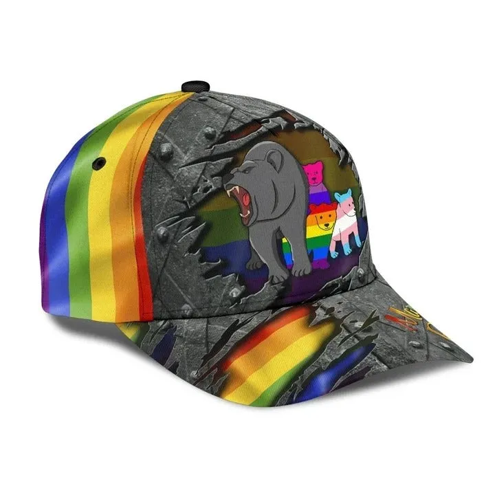 LGBT Cap Fight For Rights Pride LGBTQ Printing Baseball Cap Hat, Gay Pride Accessories