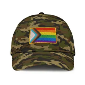 LGBT Pride All Over Printed Baseball Cap, Cool Camo Background Lgbt 3D Baseball Cap Hat, Lgbt Accessories