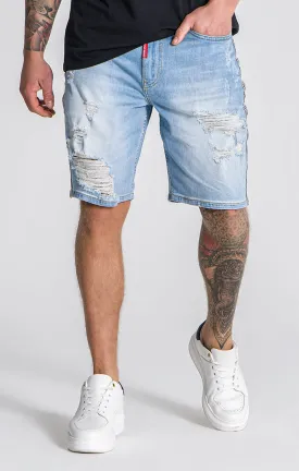 Light Blue Hollywood Denim Shorts