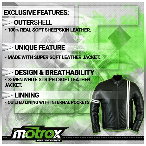 Men Leather Jacket Impressive X-Man Style Motrox 2