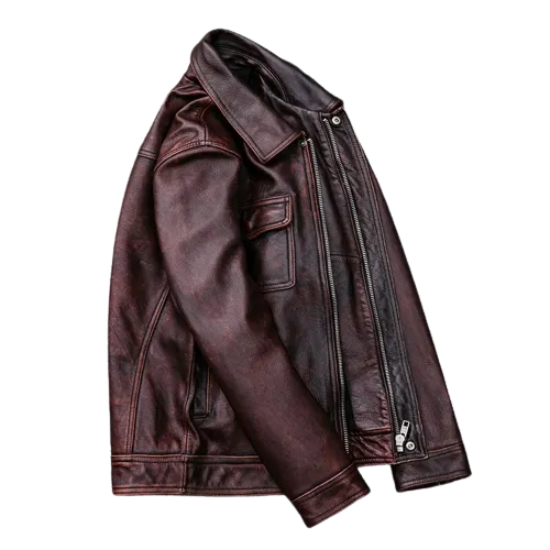 Mens Amiri Front Pocket Genuine Lambskin Leather Jacket