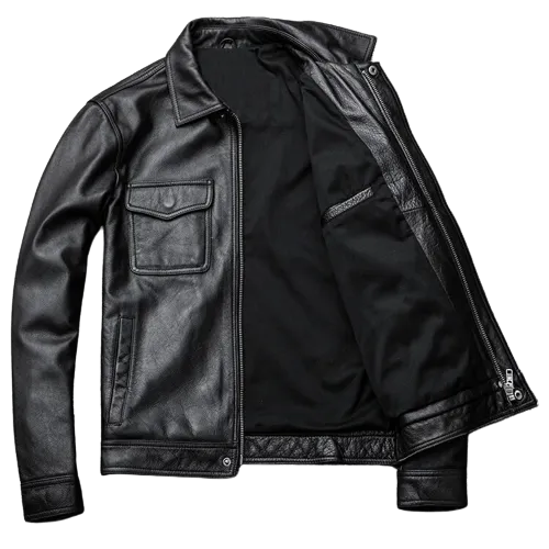 Mens Amiri Front Pocket Genuine Lambskin Leather Jacket