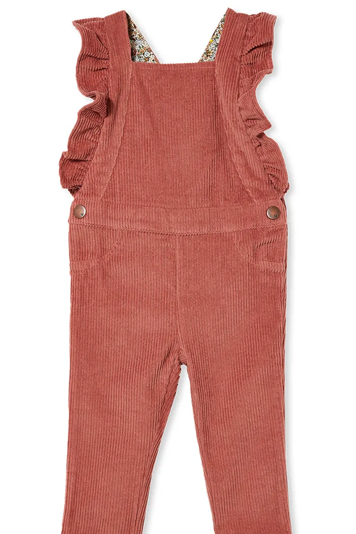 MILKY BLUSH CORD OVERALL