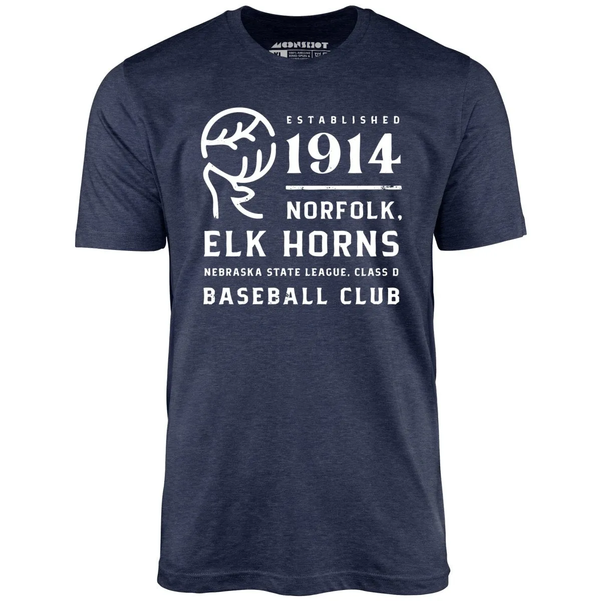 Norfolk Elk Horns - Nebraska - Vintage Defunct Baseball Teams - Unisex T-Shirt