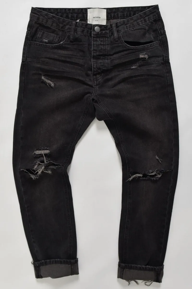 OneTeaspoon MENS BLACK METAL MR WHITES JEANS