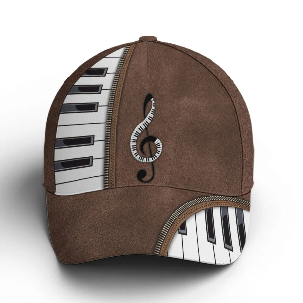 Piano Treble Clef Classic Leather Baseball Cap Coolspod