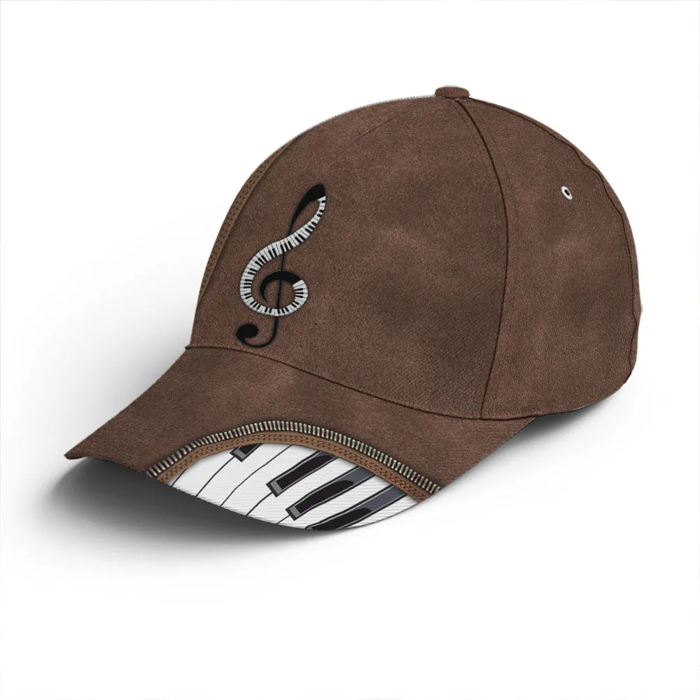 Piano Treble Clef Classic Leather Baseball Cap Coolspod