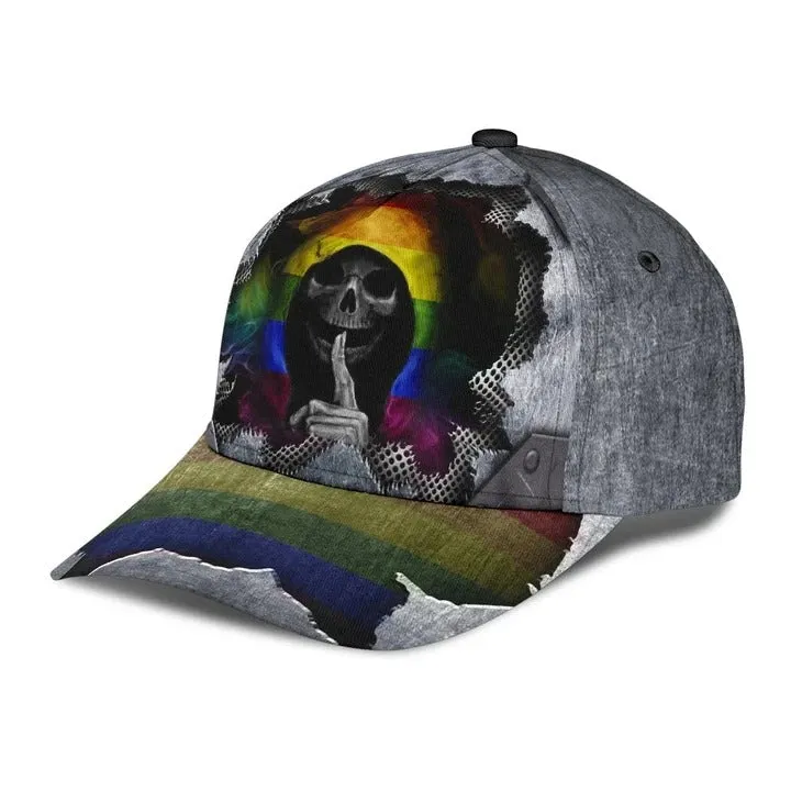 Pride 3D All Over Printing Baseball Cap, Reaper Show Up LGBT Classic Cap, LGBT Pride Accessories