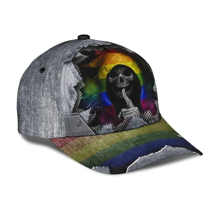 Pride 3D All Over Printing Baseball Cap, Reaper Show Up LGBT Classic Cap, LGBT Pride Accessories