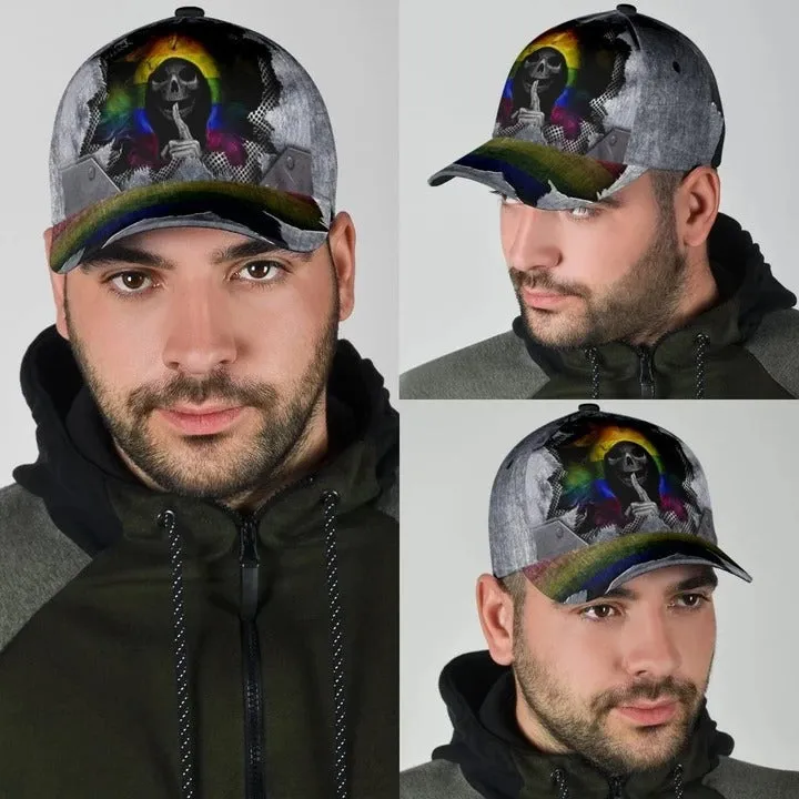 Pride 3D All Over Printing Baseball Cap, Reaper Show Up LGBT Classic Cap, LGBT Pride Accessories