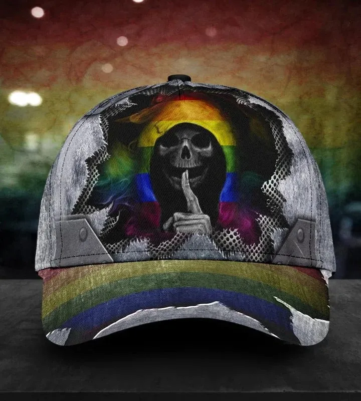 Pride 3D All Over Printing Baseball Cap, Reaper Show Up LGBT Classic Cap, LGBT Pride Accessories