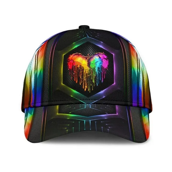 Pride Cap For Gay, Lgbt Love Is Love Us Flag Background Printing Baseball Cap Hat, Lgbt Baseball Cap