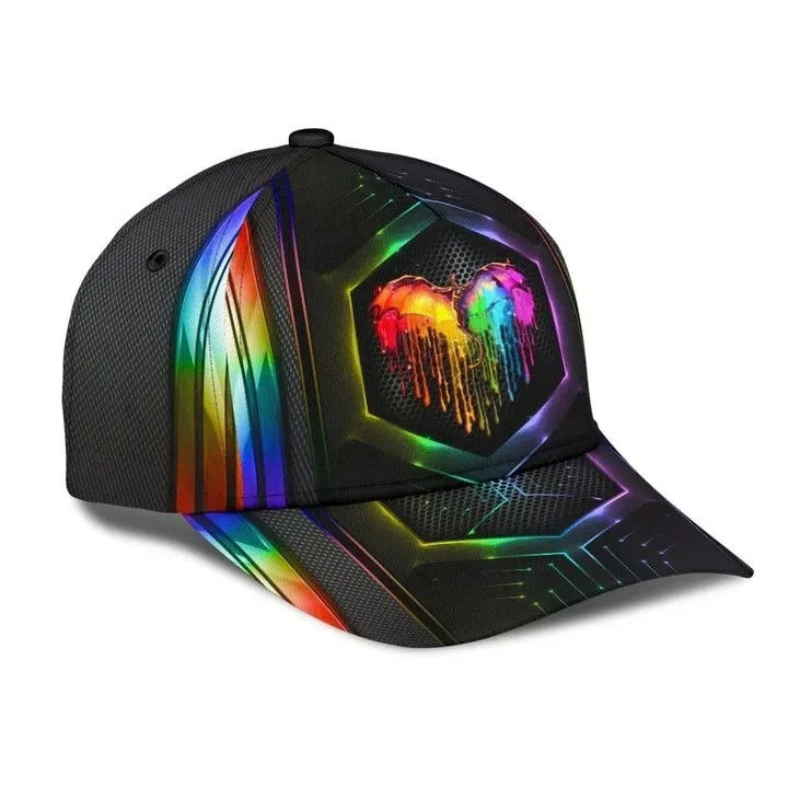 Pride Cap For Gay, Lgbt Love Is Love Us Flag Background Printing Baseball Cap Hat, Lgbt Baseball Cap