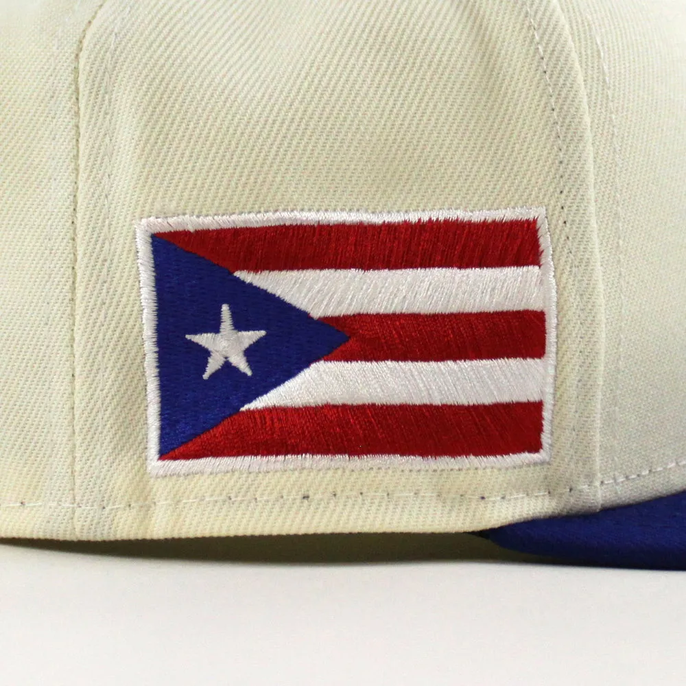 Puerto Rico 2023 World Baseball Classic (WBC) New Era 59Fifty Fitted Hat (Chrome White Blue Gray Under Brim)