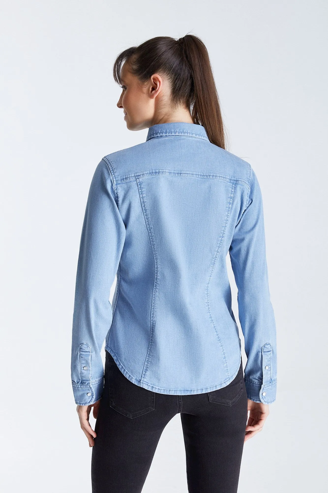 Scarlett Long Sleeve Shirt Light Blue