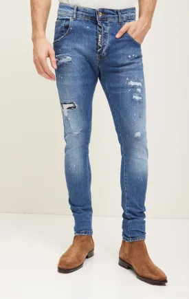 Slim-Fit Casual Jeans - Dark Navy