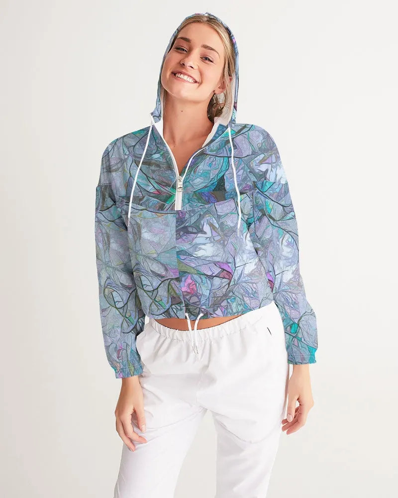 Stained Glass Fashion Cropped Windbreaker