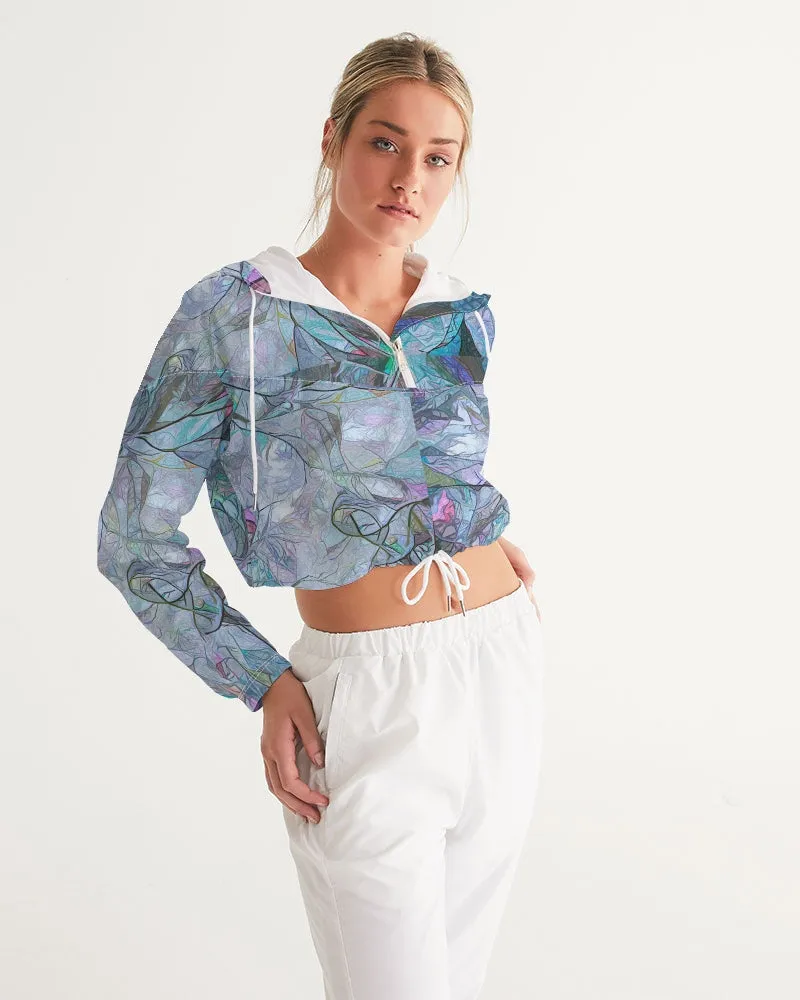 Stained Glass Fashion Cropped Windbreaker