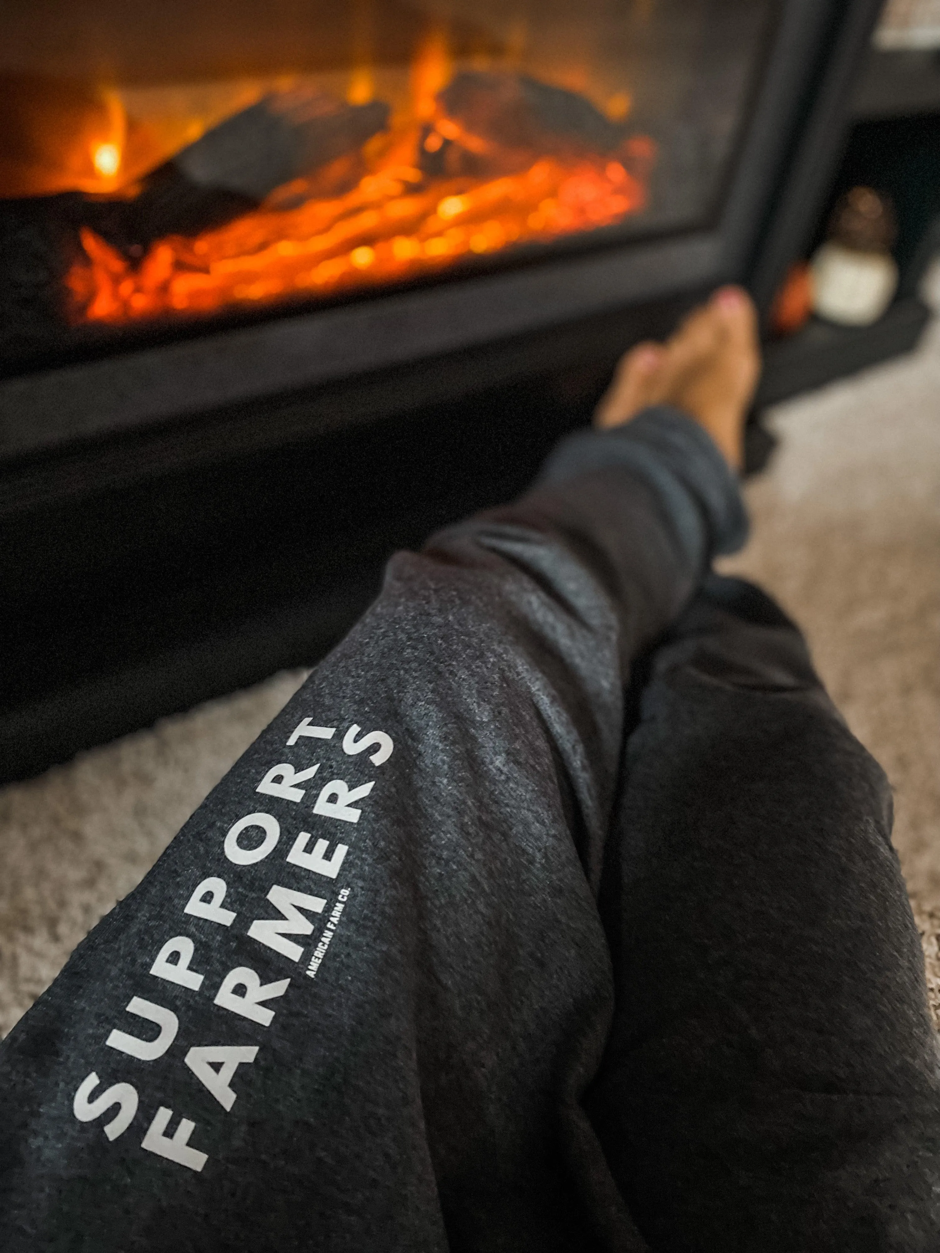 Support Farmers Sweatpants - Dark Grey