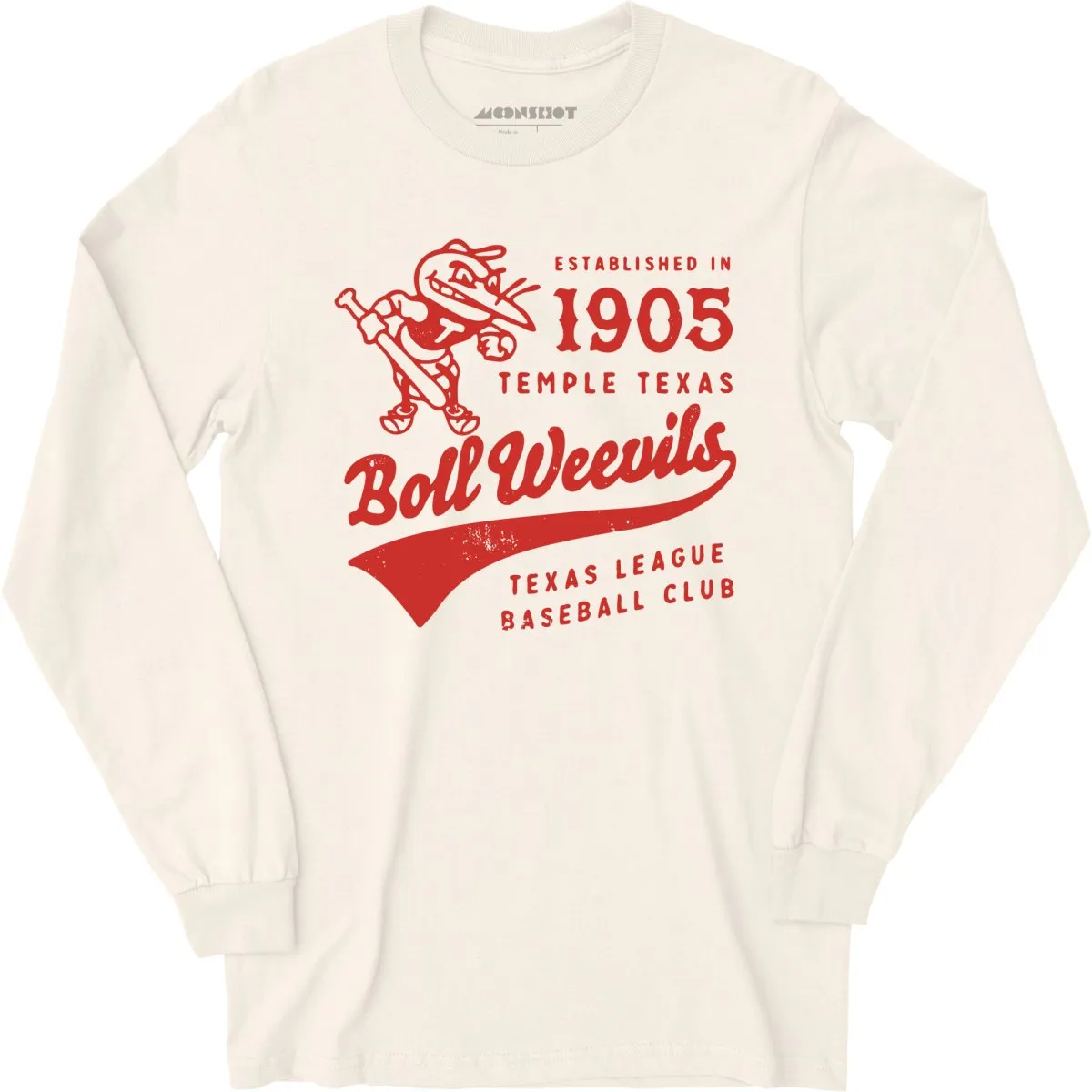 Temple Boll Weevils - Texas - Vintage Defunct Baseball Teams - Long Sleeve T-Shirt