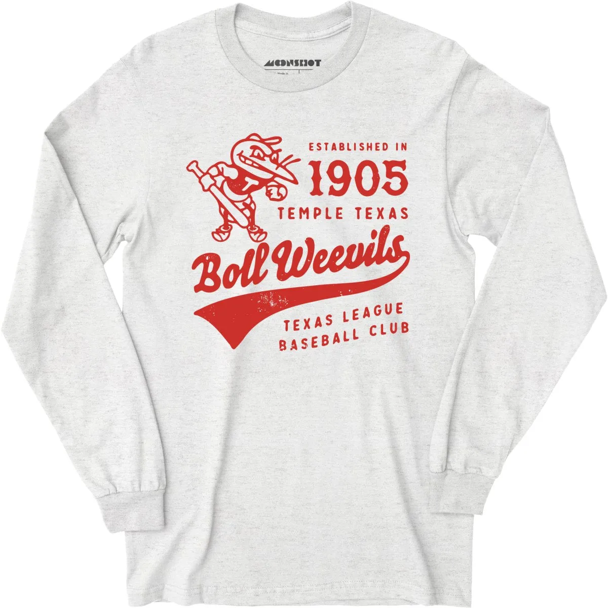 Temple Boll Weevils - Texas - Vintage Defunct Baseball Teams - Long Sleeve T-Shirt