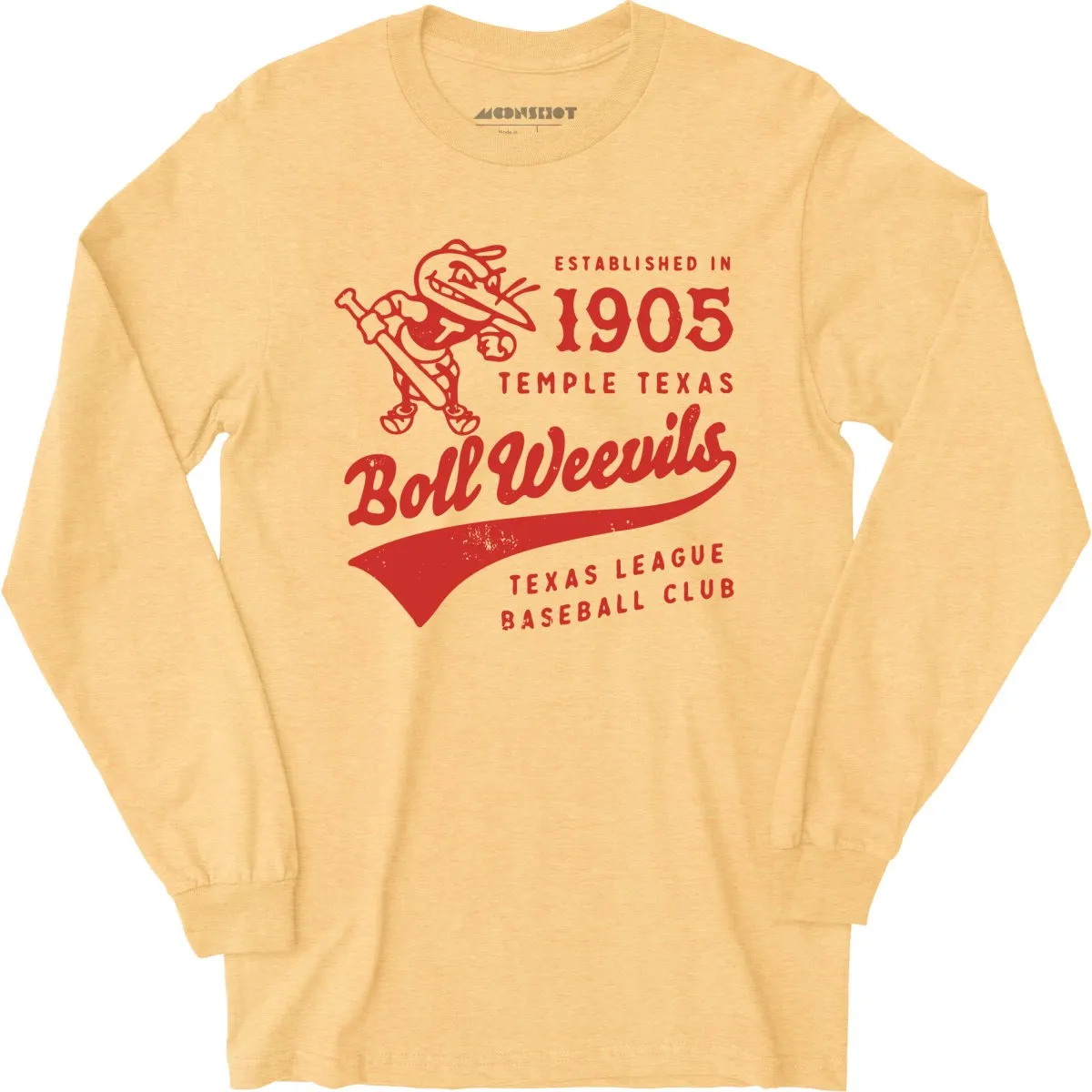 Temple Boll Weevils - Texas - Vintage Defunct Baseball Teams - Long Sleeve T-Shirt