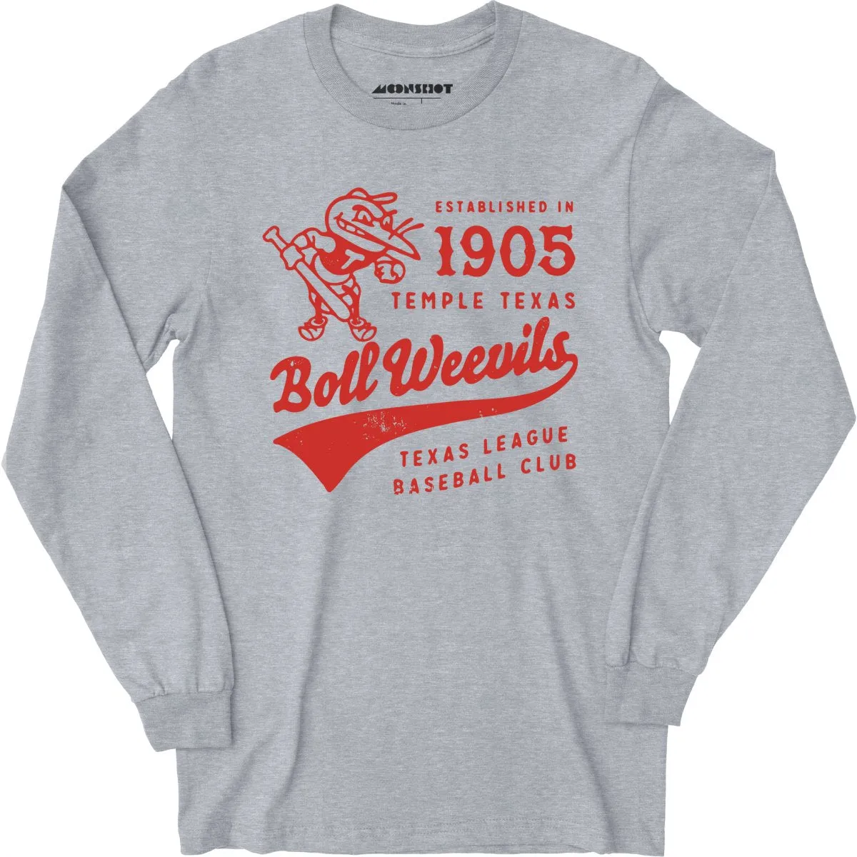 Temple Boll Weevils - Texas - Vintage Defunct Baseball Teams - Long Sleeve T-Shirt