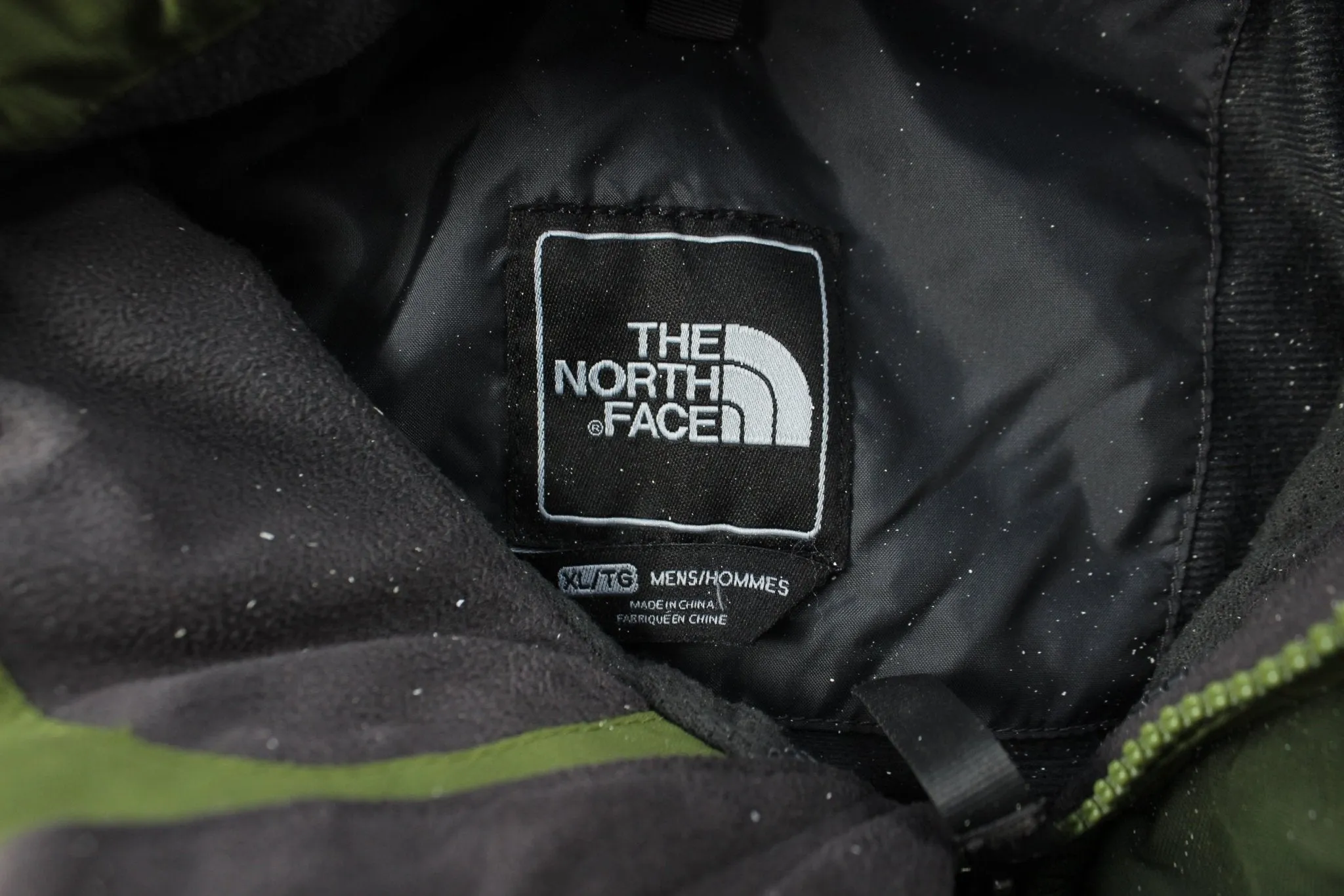 The North Face Embroidered Logo Green Zip Up Jacket