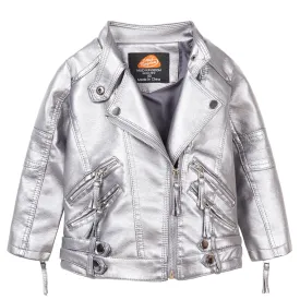 Thick Double Zipper Leather Jacket