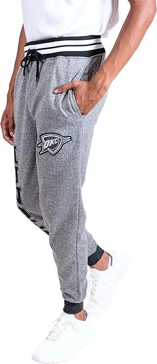 Ultra Game NBA Official Men’s Super Soft Game Day Jogger Sweatpants - Unisex, Oklahoma City Thunder, Black Marl|Oklahoma City Thunder