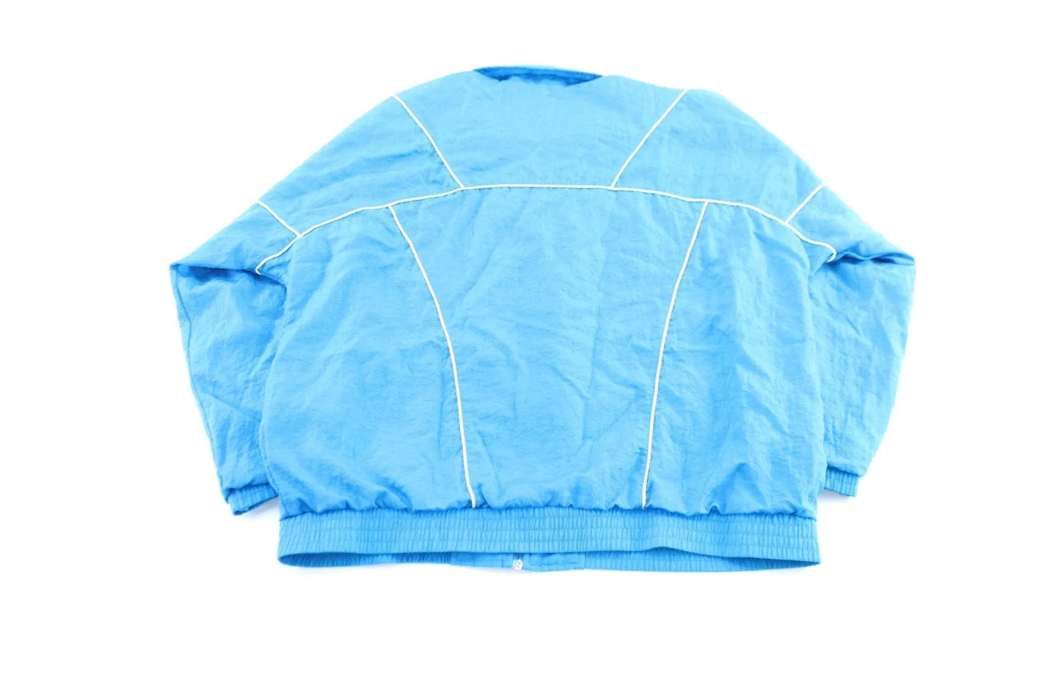 Vintage Adidas Embroidered Logo Aqua Windbreaker Jacket