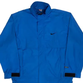 VINTAGE NIKE CLASSIC SWOOSH BLUE CLIMAFIT WINDBREAKER JACKET 1990S MEDIUM